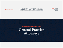 Tablet Screenshot of mccleary-law.com